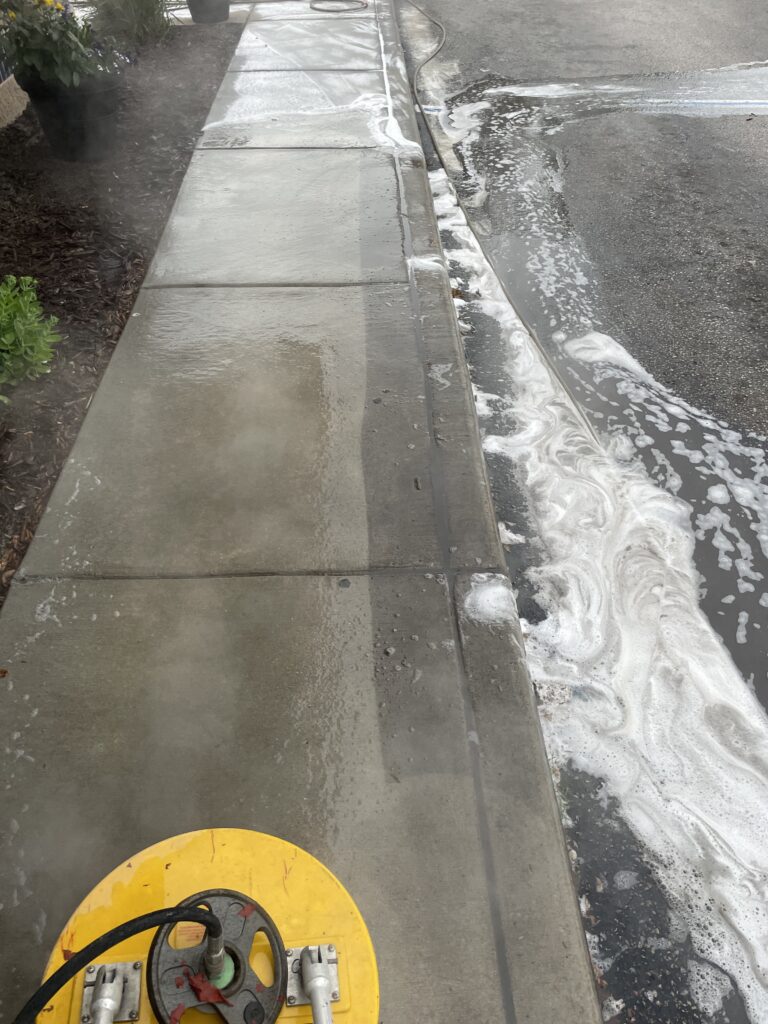 Hot water pressure washing