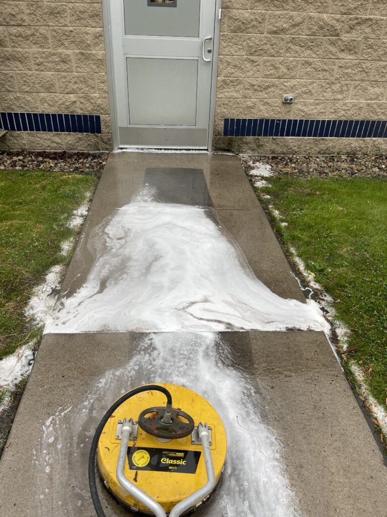 Hot water, degreaser, and high pressure